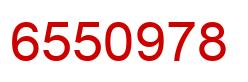 Number 6550978 red image