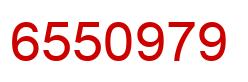Number 6550979 red image