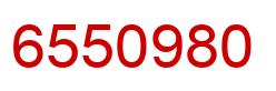 Number 6550980 red image