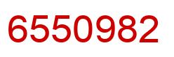 Number 6550982 red image