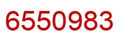 Number 6550983 red image