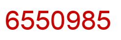 Number 6550985 red image