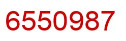 Number 6550987 red image