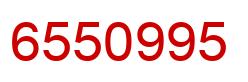 Number 6550995 red image