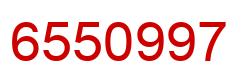 Number 6550997 red image