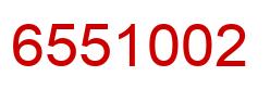 Number 6551002 red image