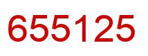 Number 655125 red image