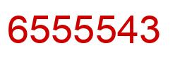 Number 6555543 red image