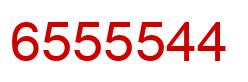 Number 6555544 red image