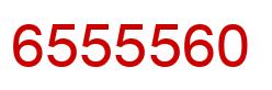 Number 6555560 red image