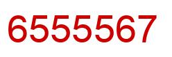 Number 6555567 red image