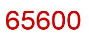 Number 65600 red image