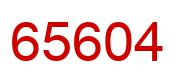 Number 65604 red image