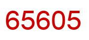 Number 65605 red image