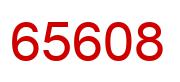 Number 65608 red image