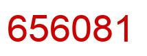 Number 656081 red image
