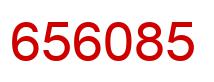 Number 656085 red image