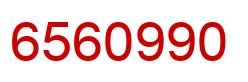 Número 6560990 imagen rojo