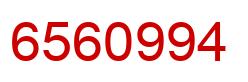 Number 6560994 red image
