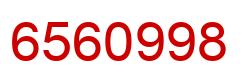 Number 6560998 red image