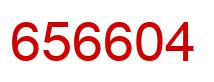 Number 656604 red image