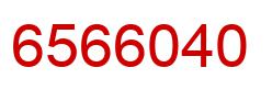 Number 6566040 red image