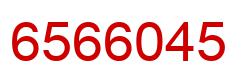 Number 6566045 red image