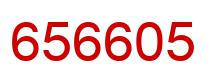 Number 656605 red image