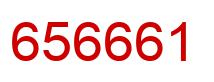 Number 656661 red image