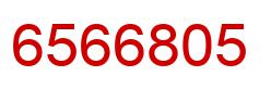 Number 6566805 red image