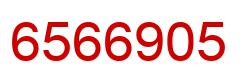 Number 6566905 red image