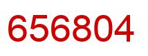 Number 656804 red image
