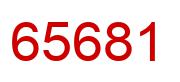 Number 65681 red image