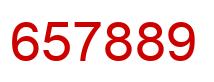 Number 657889 red image
