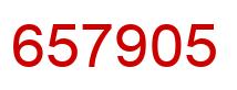 Número 657905 imagen rojo