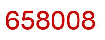 Number 658008 red image