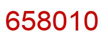 Number 658010 red image