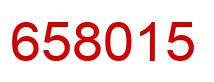 Number 658015 red image