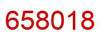 Number 658018 red image