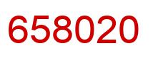 Number 658020 red image