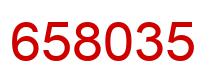 Number 658035 red image