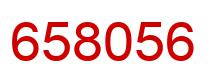 Number 658056 red image