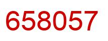 Number 658057 red image