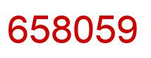 Number 658059 red image