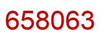 Number 658063 red image