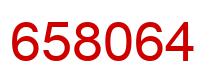 Number 658064 red image