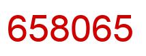 Number 658065 red image
