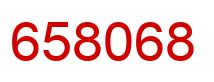 Number 658068 red image
