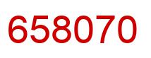 Number 658070 red image