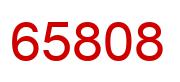 Number 65808 red image